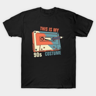 This Is My 90s Costume - Rewind Cassette With Pencil - Retro Cassette T-Shirt